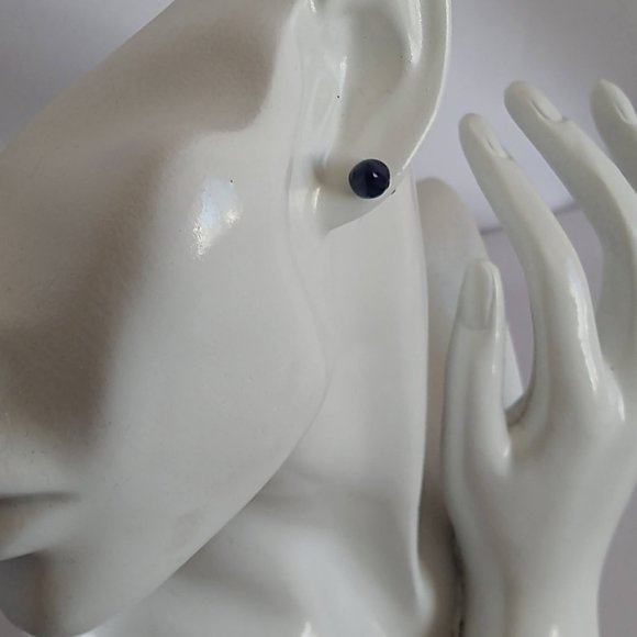 Handmade blue polymer clay earrings. Boucles d'oreilles fait à la main - Picture 8 of 9